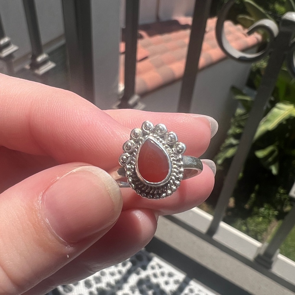 Carnelian - Sterling Silver Ring